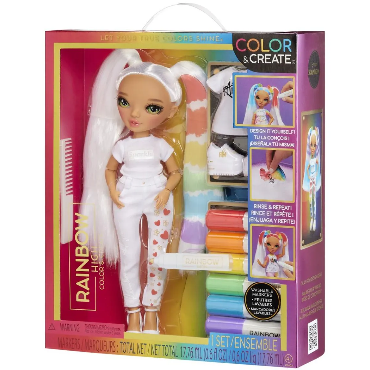 Clearance BABY born - Muñeca de moda Color & Create con ojos verdes y accesorios extra Muñecas