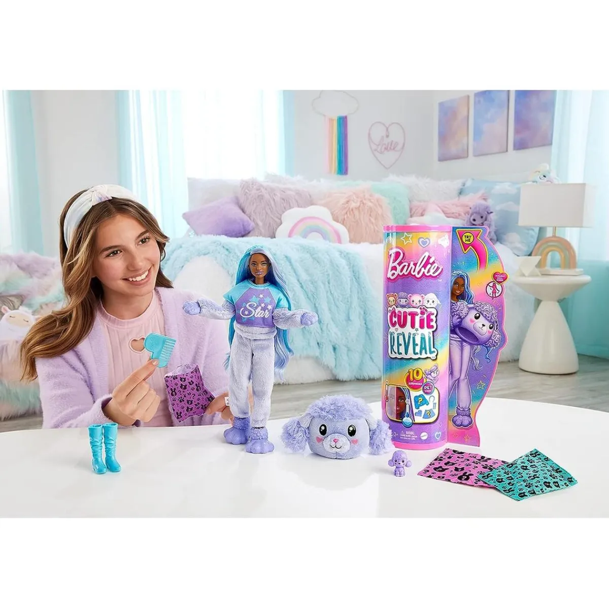 Barbie - Cutie Reveal Camisetas Cozy Caniche*MATTEL Hot