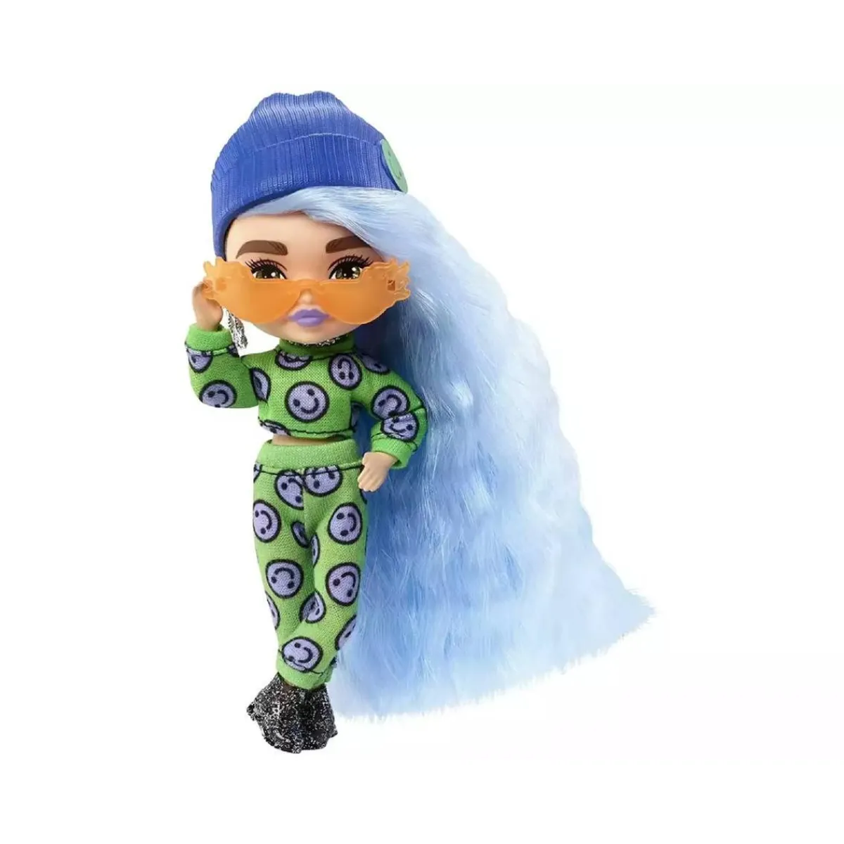 - Muñeca extra mini con pelo azul hielo Muñecas