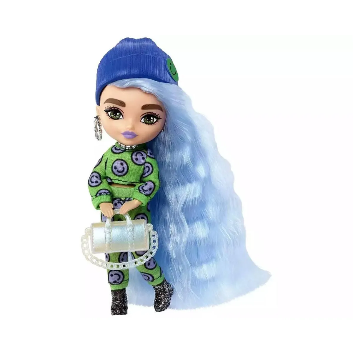 - Muñeca extra mini con pelo azul hielo Muñecas
