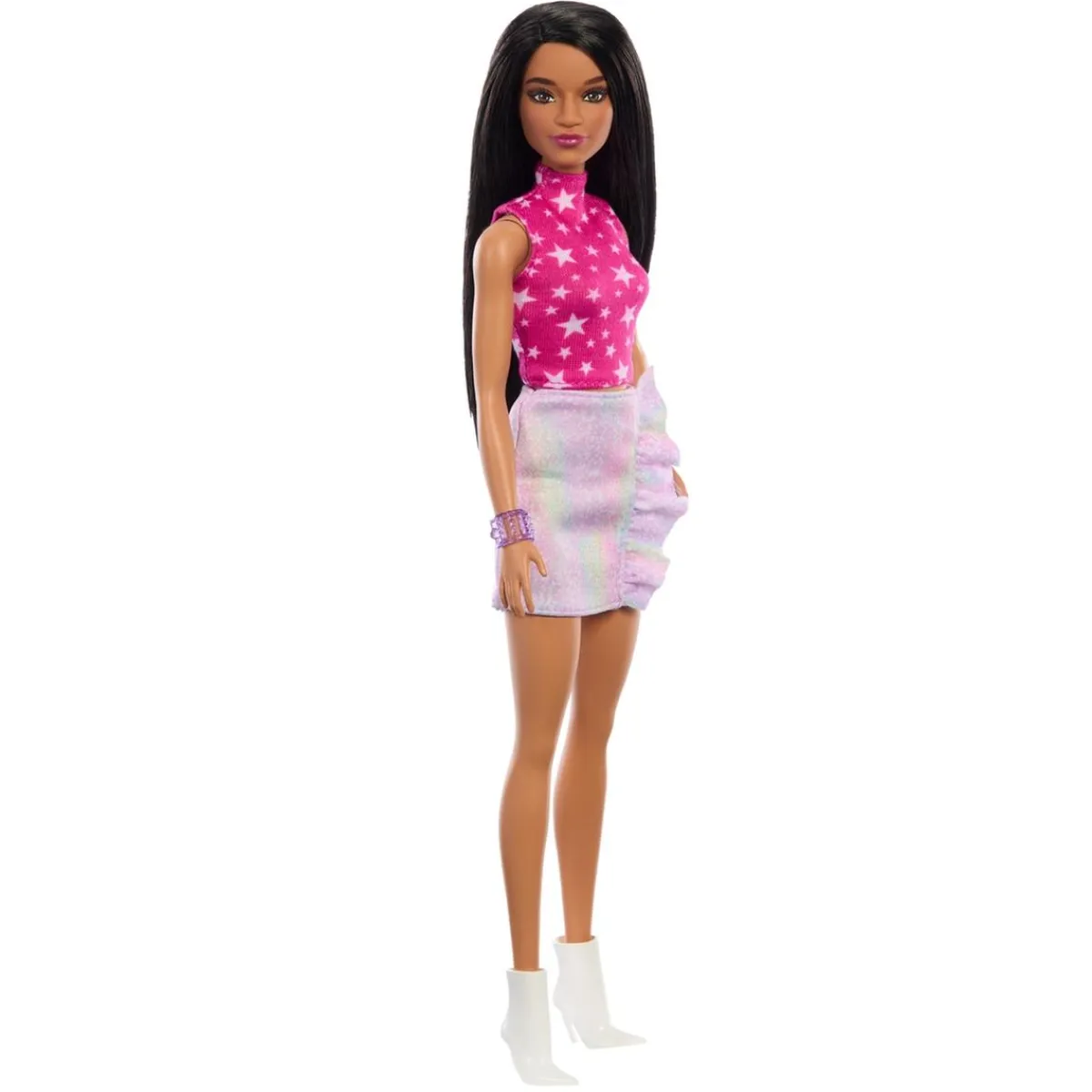 Sale Barbie - Muñeca Fashionista con Vestido Rosa Metálico ㅤ Muñecas