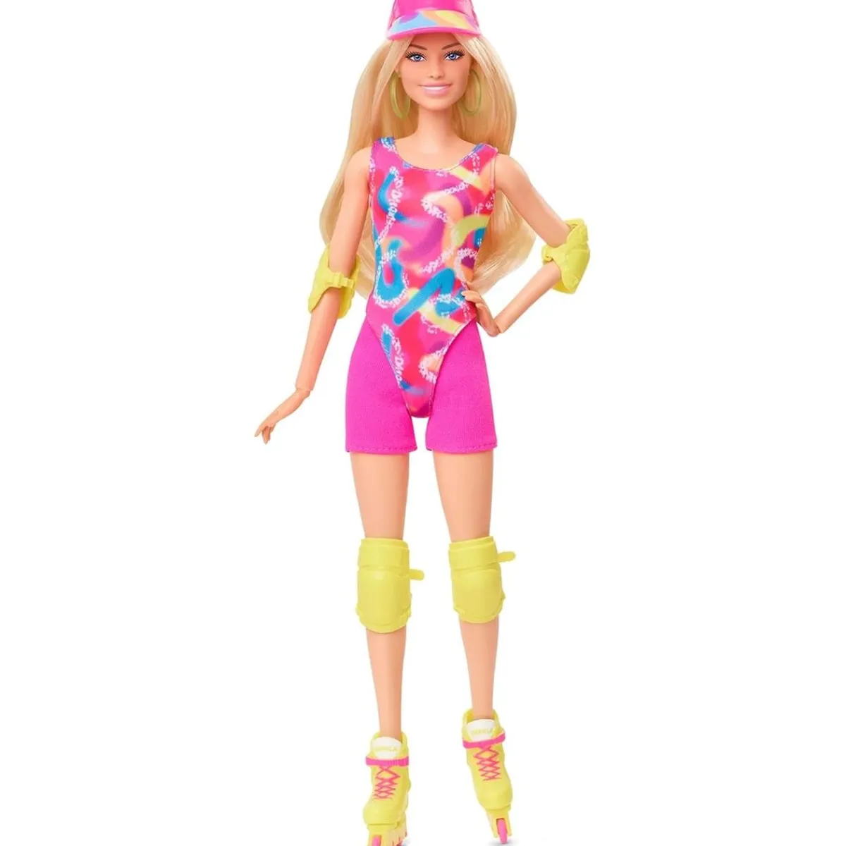 New Barbie - Muñeca Patinadora con Outfit Neón y Accesorios ㅤ Muñecas