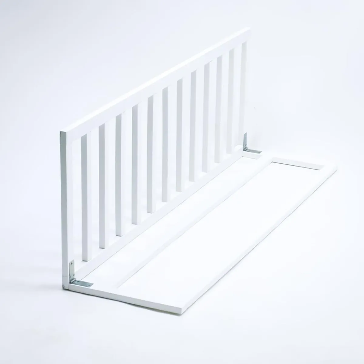 New Barrera de cama de Madera Natural Blanca Seguridad·Antigolpes Y Reductores