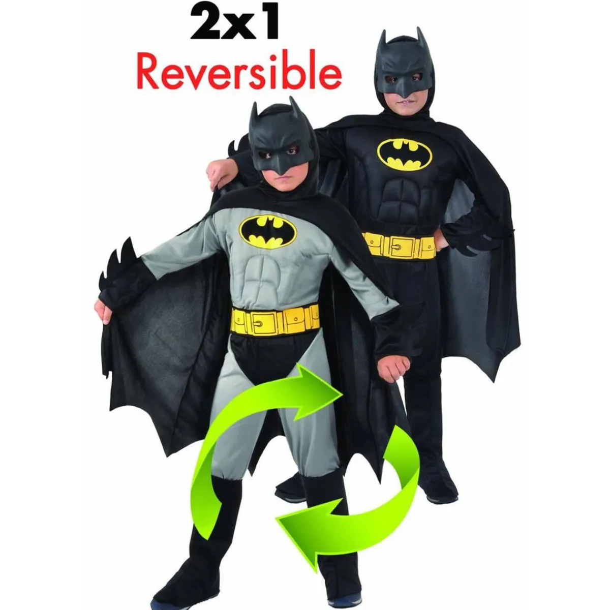 Best Batman - Disfraz reversible 5-7 años Figuras De Acción|Disfraces