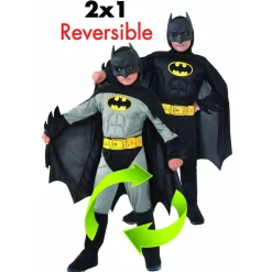 New Batman - Disfraz reversible 3-4 años Figuras De Acción|Halloween