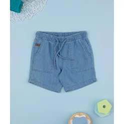 Bermuda azul denim con bolsillos*Prenatal Clearance