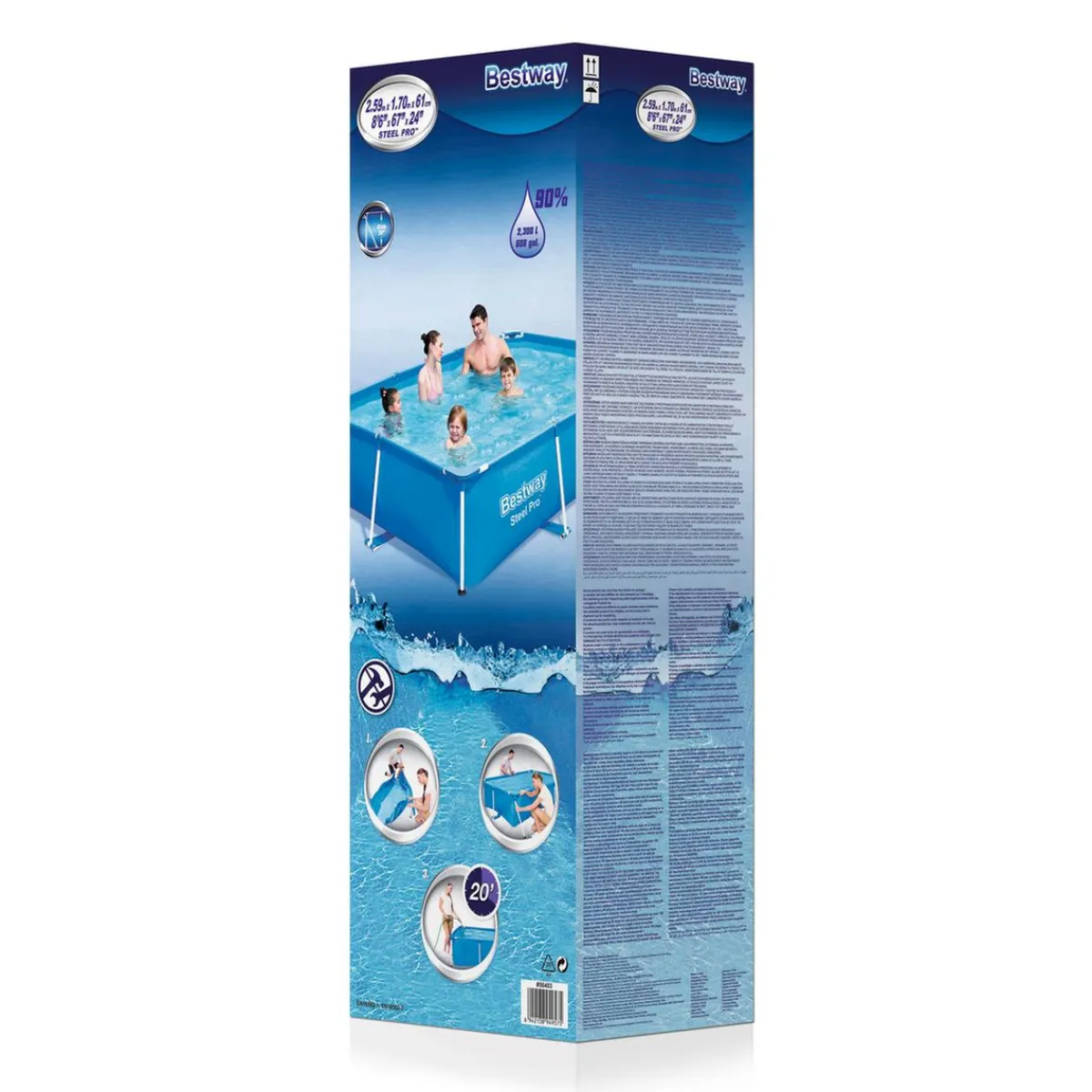 Bestway - Piscina Rectangular Steel Pro 259 x 170 cm*TOYS "R" US
