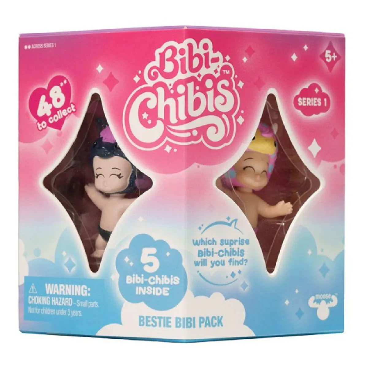 Hot Bibi-Chibis - Pack 5 figuras Coleccionables Y Mini Mundos