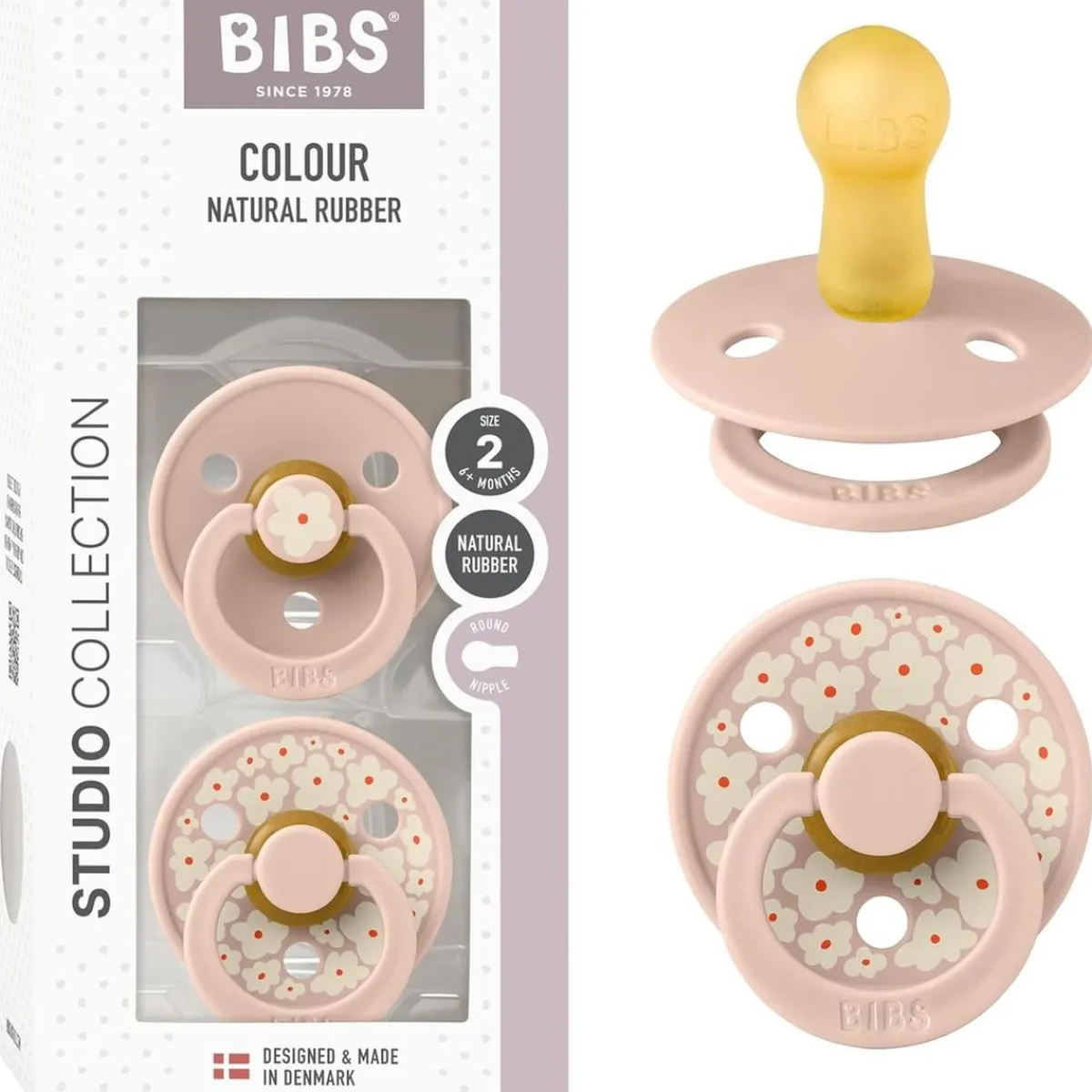Hot - Pack 2 chupetes Colour 6-12 meses - Jasmine blush Biberones Y Chupetes·Chupetes
