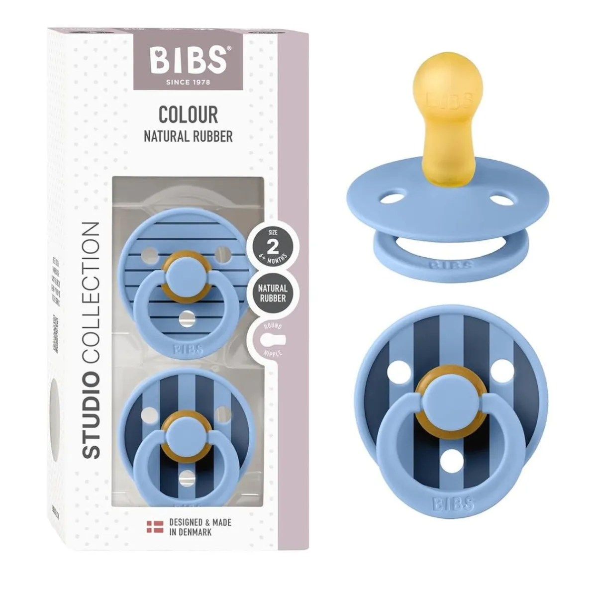 Outlet - Pack 2 chupetes Colour + 6 meses - Sky Blue Mix Biberones Y Chupetes·Chupetes