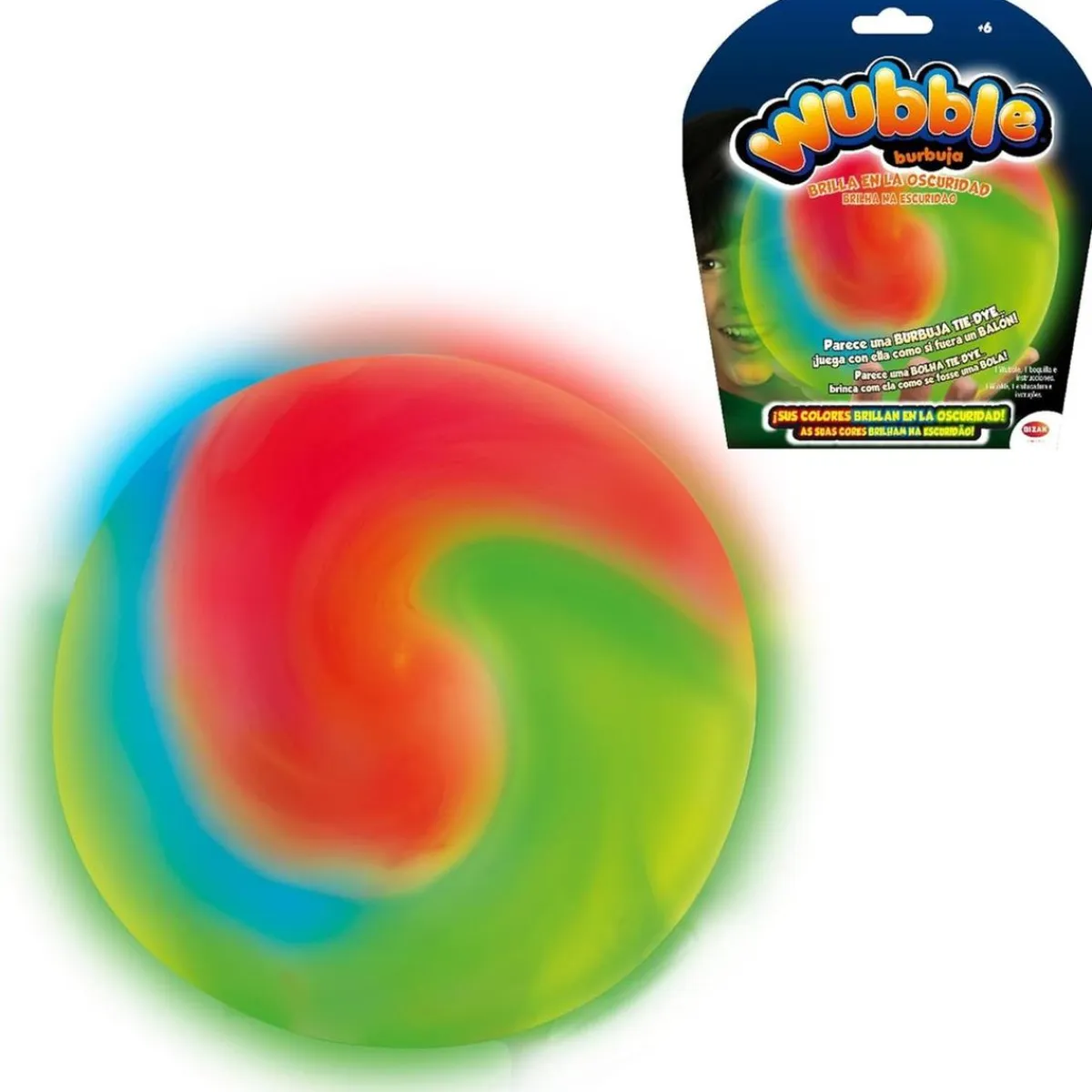 - Pelota Super Wubble Tyde Dye Brilla En La Oscuridad*BIZAK Sale
