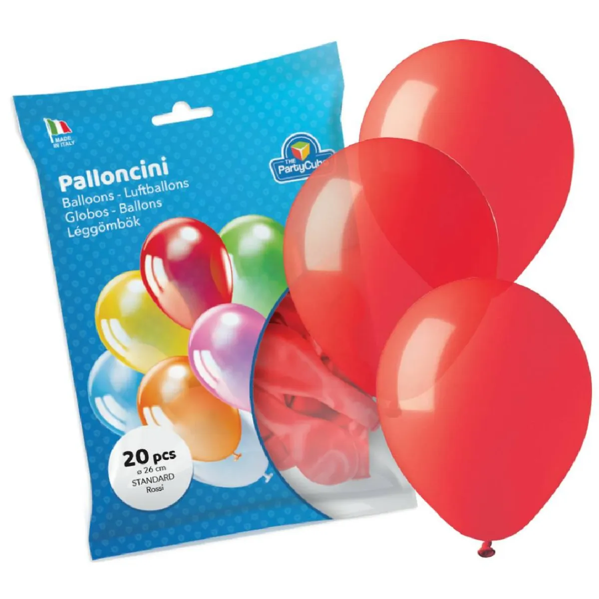 Clearance Bolsa con 20 globos rojos medianos Artículos De Fiesta Y Regalos