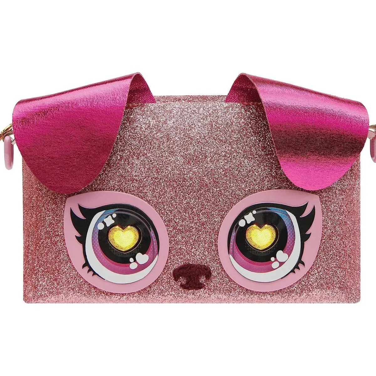 Hot Bolso de mano juguete cachorro con ojos arcoíris iluminados ㅤ Muñecas