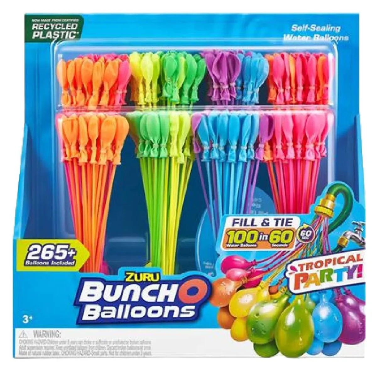 Bunch O Balloons - Bilster con 8 paquetes de globos de agua asutosellantes*ZURU New