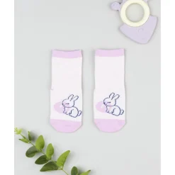 Calcetines antideslizantes niña rosa conejo*Prenatal Clearance