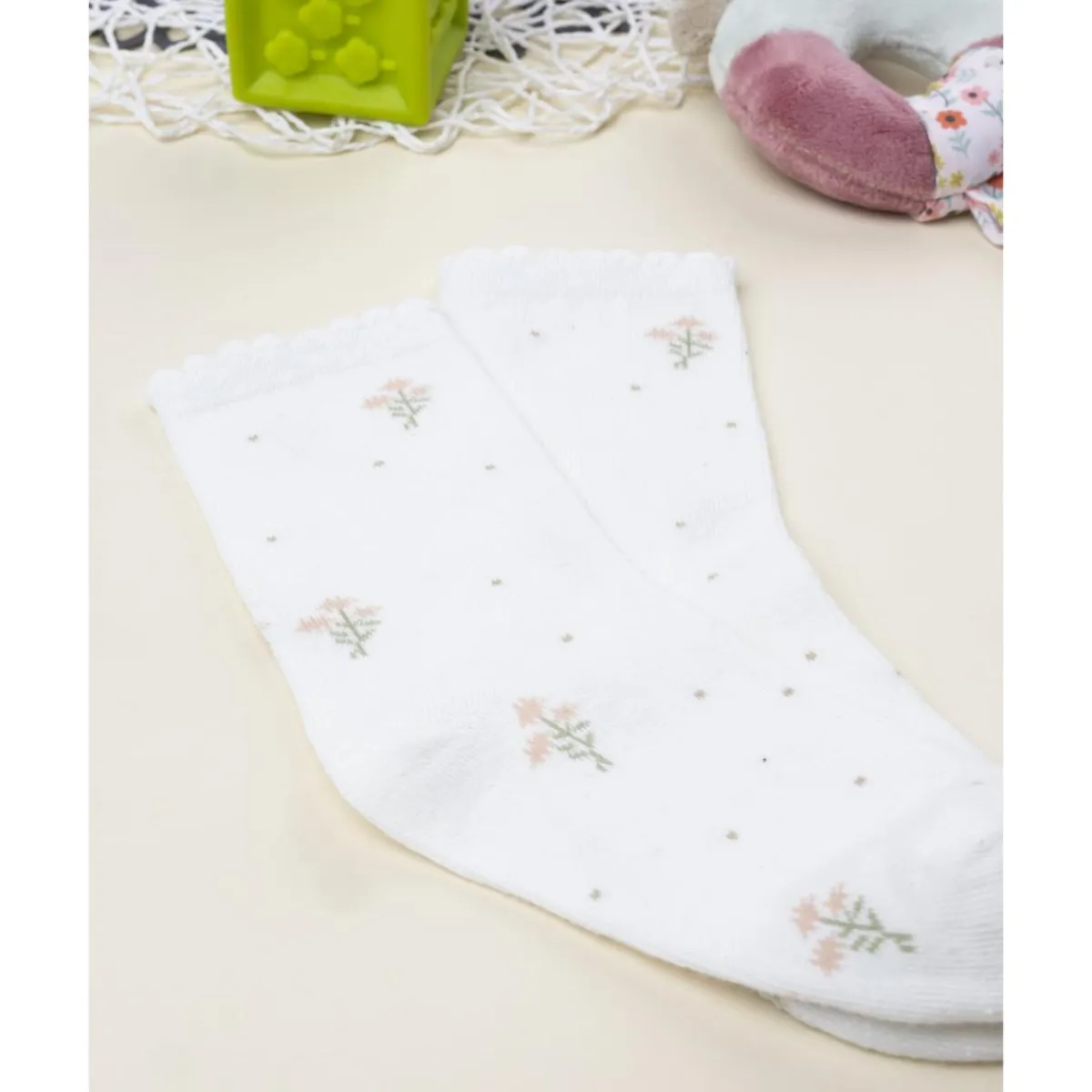 New Calcetines niña blancos con flores bordadas Calzado Y Accesorios·Accesorios Y Complementos