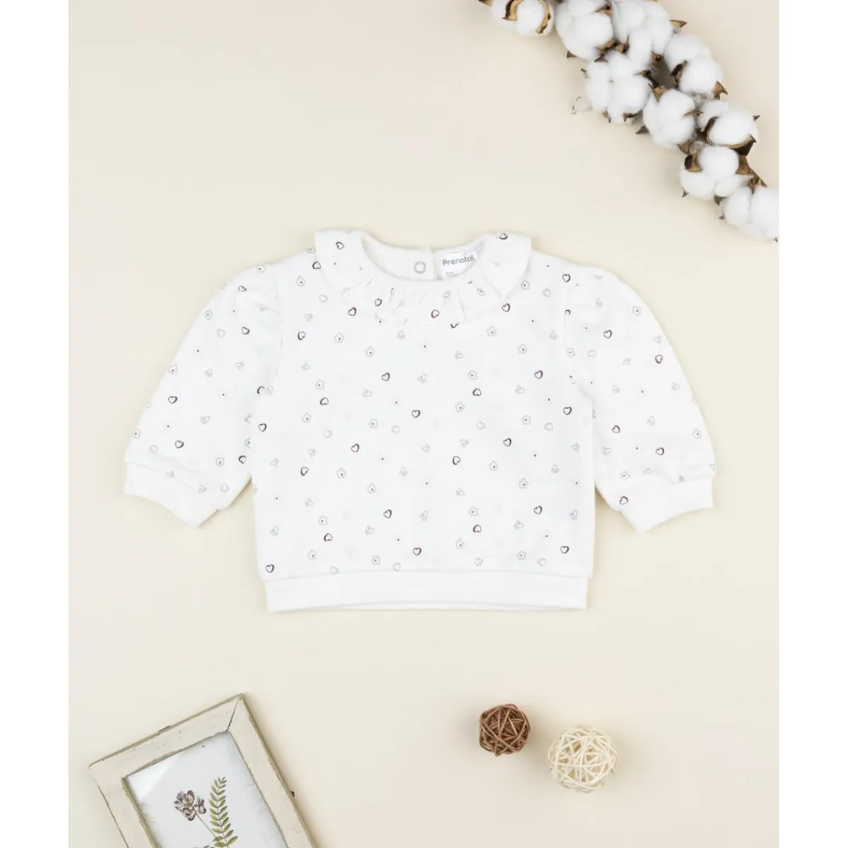 Outlet Camiseta blanca de niña con corazones y volantes Recién Nacido·Ropa Y Accesorios|Ropa Y Accesorios·Punto