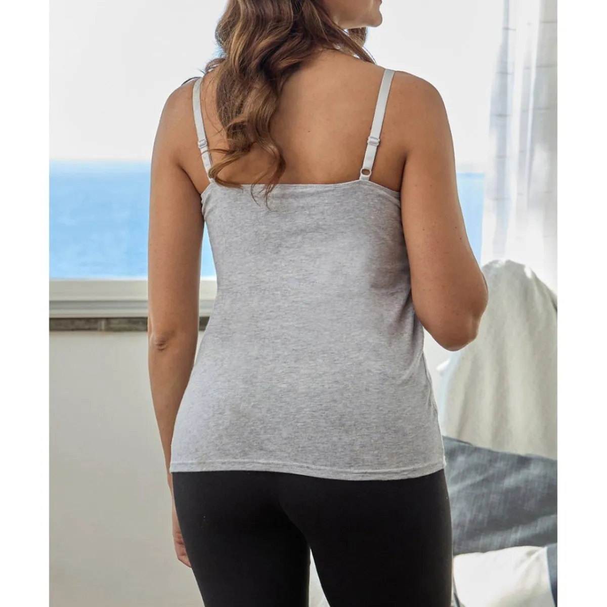 Discount Camiseta de lactancia gris Premamá·Íntimo Y Noche