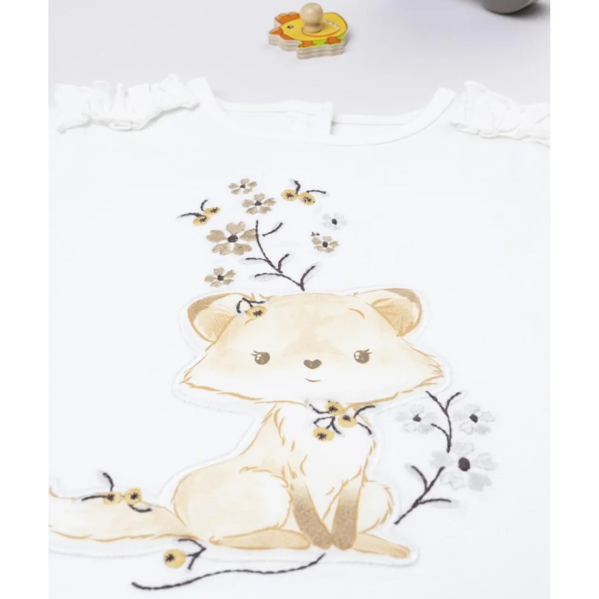 Camiseta niña blanca con zorrito*Prenatal New