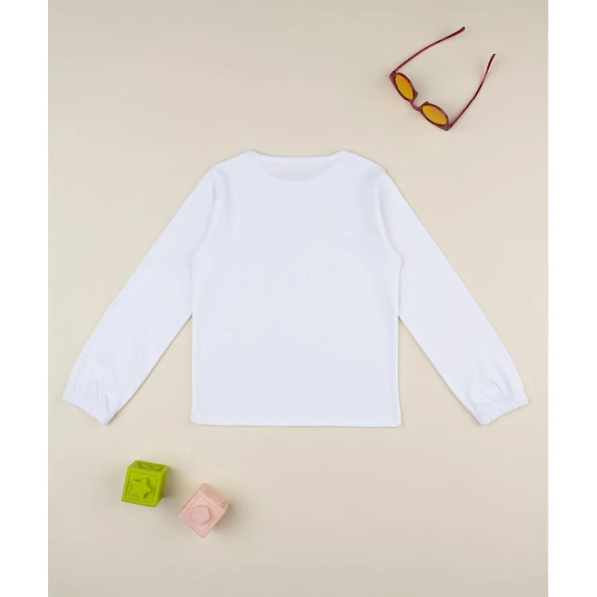 New Camiseta niña blanca de manga larga Niña·Niña 2-10 Años|Niña 2-10 Años·Camisas Y Camisetas