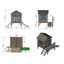 Casita Visby elevada 60 cm Azul*MASGAMES Outlet