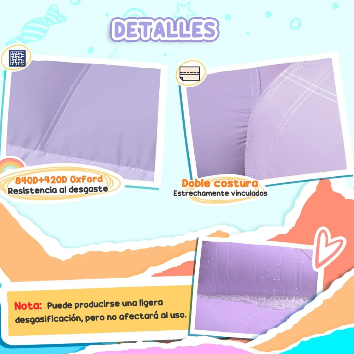 Castillo Hinchable con Tobogán Doble y Área de Salto*AIYAPLAY Online