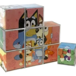 Hot Toys - Bluey - Rompecabezas de 9 cubos Bluey ㅤ Friki Zone|Juguetes Educativos Y Libros