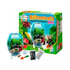 Best Toys - Terrario educativo con luz y libro guía Botani Plus ㅤ Steam