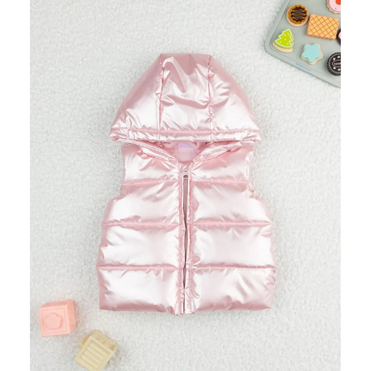 Chaleco acolchado rosa con capucha para niña Niña·Bebé Niña 3-36 Meses|Bebé Niña 3-36 Meses·Jerséis Y Cardigans