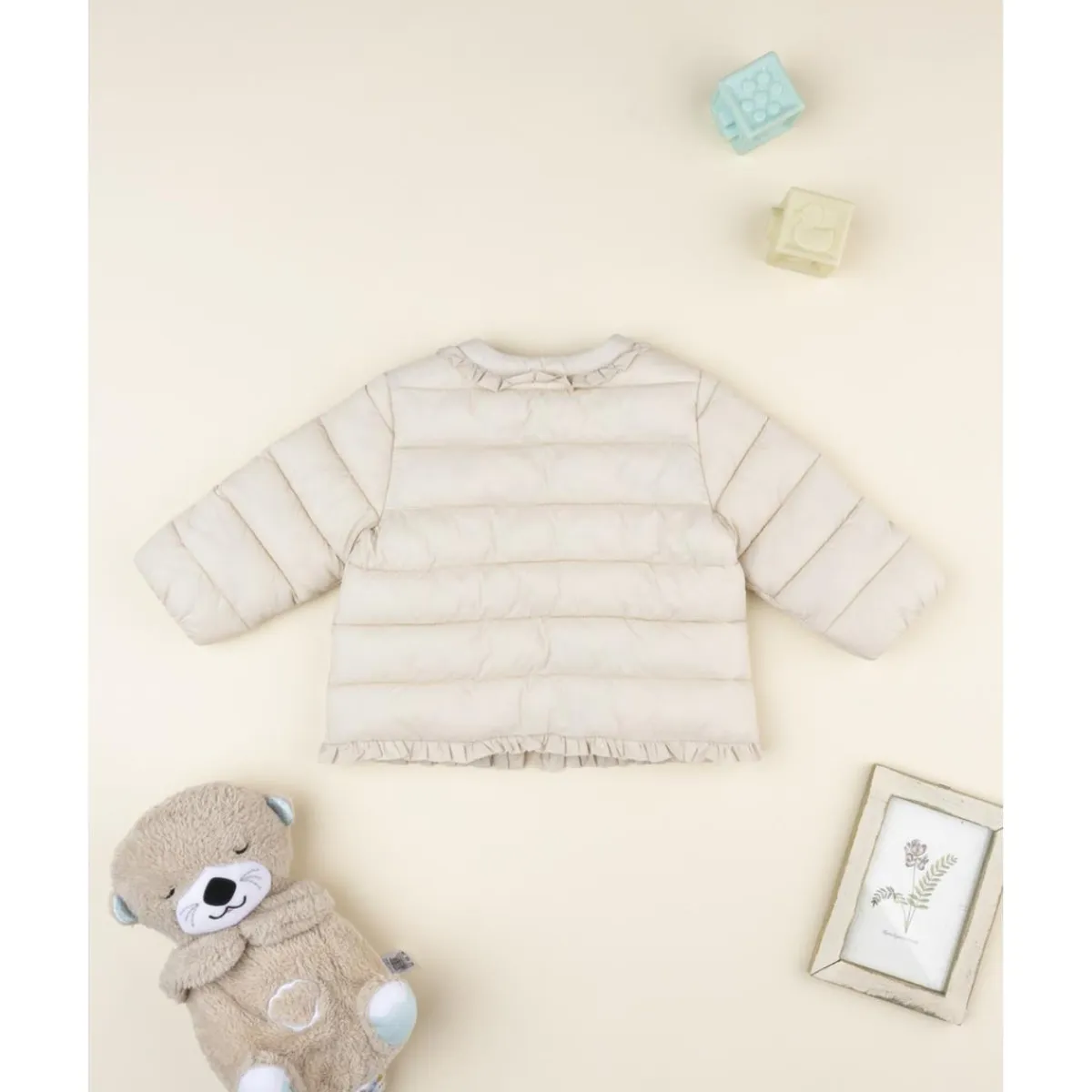 Chaqueta acolchada ligera niña beige*Prenatal Online
