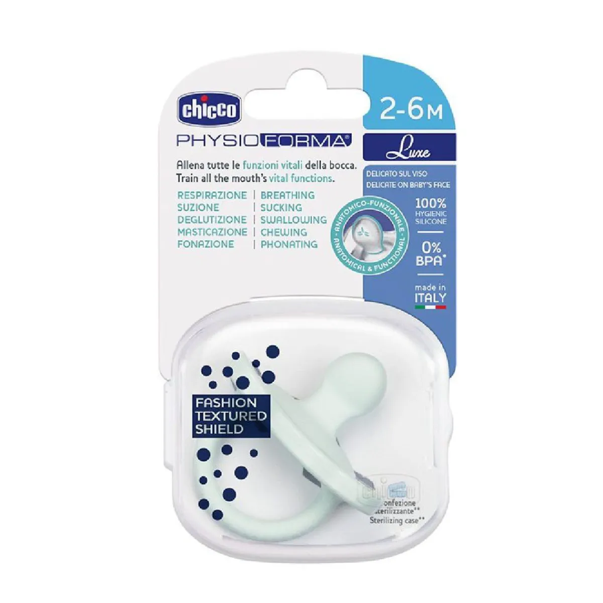 - Chupete PhysioForma Luxe 2-6M - Azul*CHICCO