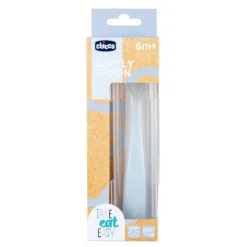 - Cuchara de Silicona con estuche - Gris*CHICCO