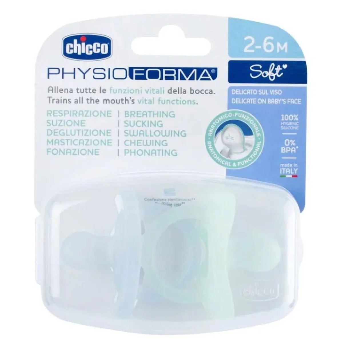 - Pack 2 chupetes PhysioForma Soft 2-6M - Azul*CHICCO Online