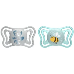 - Pack 2 chupetes Physio Light 2-6M - Azul (Varios modelos)*CHICCO New