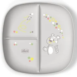 - Plato con compartimentos 12M - Gris*CHICCO Hot