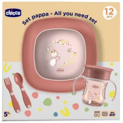 - Set de alimentación 12M - Rosa*CHICCO Clearance