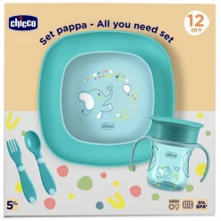 Hot - Set de alimentación 12M - Azul Preparación Comida Y Accesorios·Platos Y Cubiertos Infantiles