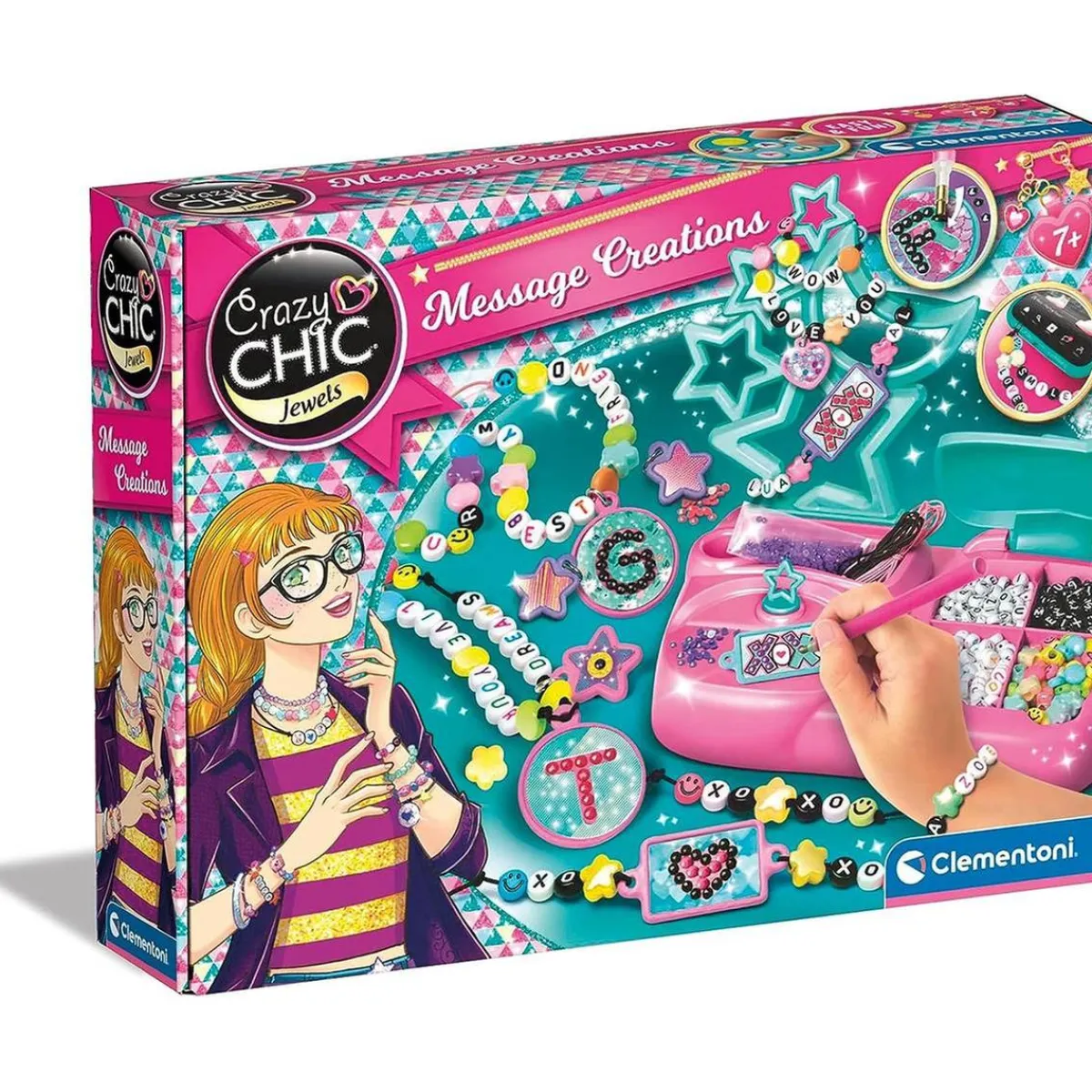 - Charms Lab hacer pulseras, collares y encantos multicolor juego creativo ㅤ*CLEMENTONI