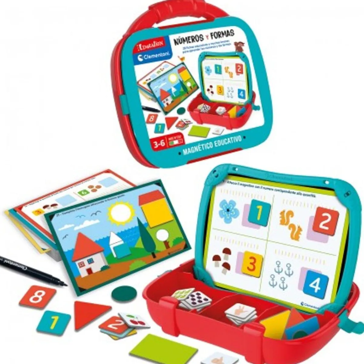 - Maletín magnético de números y formas educativo ㅤ*CLEMENTONI Discount