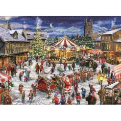 - Puzzle 1500 piezas - Feria de navidad Juegos Y Puzzles