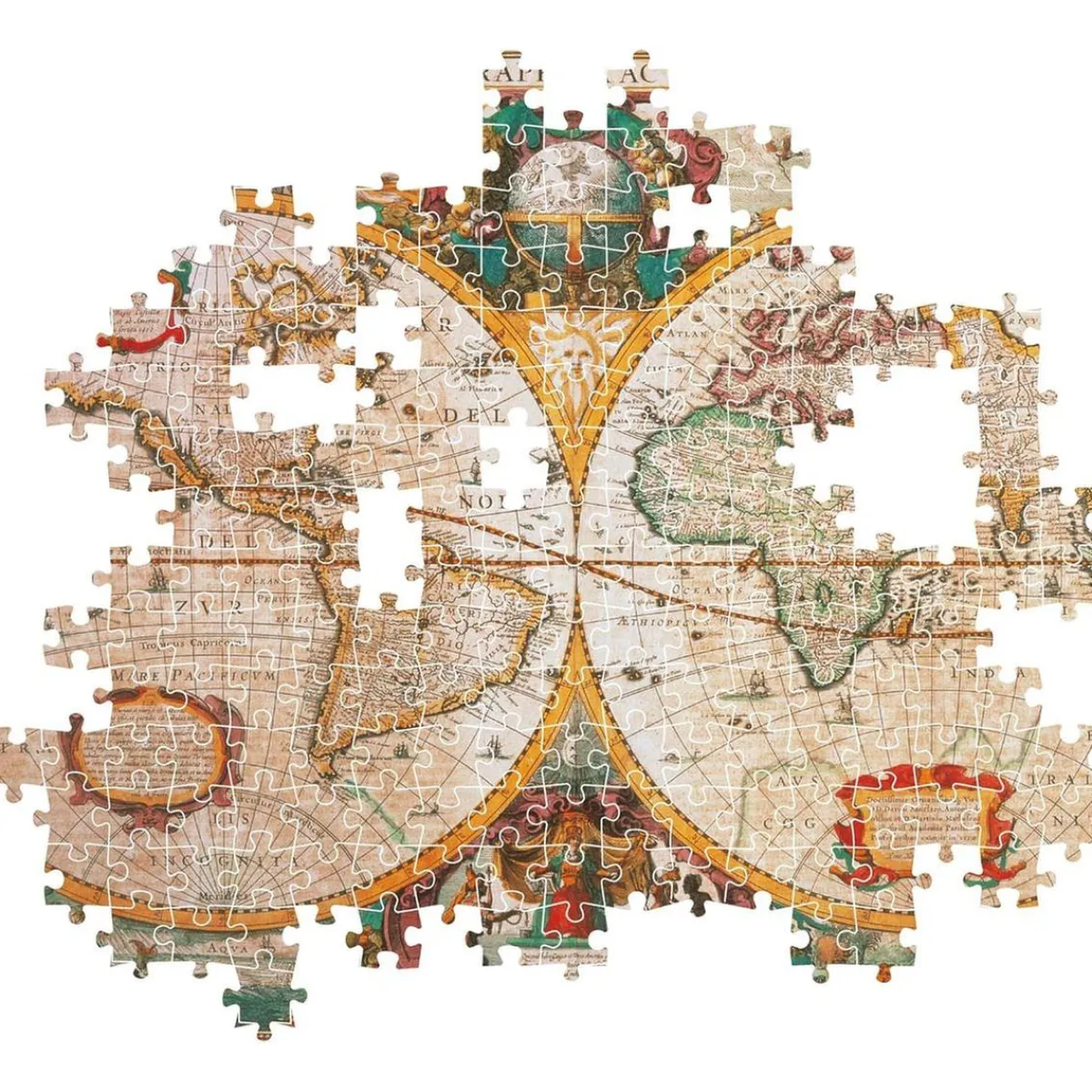 - Puzzle de 1000 piezas con Mapa antiguo, fabricado en Italia ㅤ*CLEMENTONI Outlet