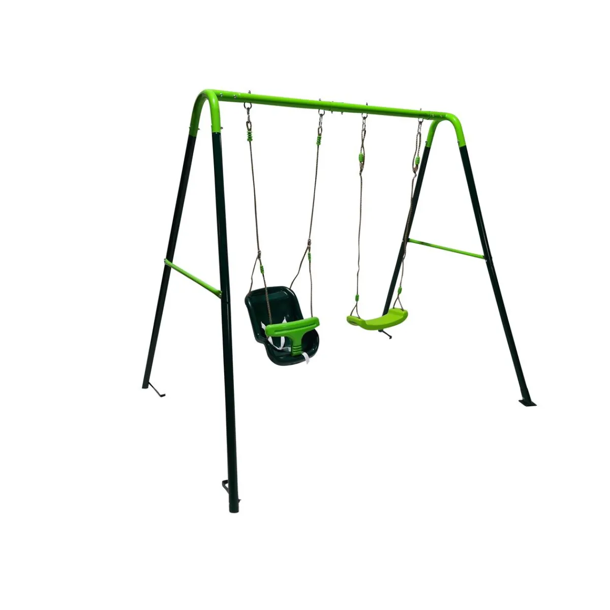 New Columpio metálico doble Olea + asiento bebé Columpios