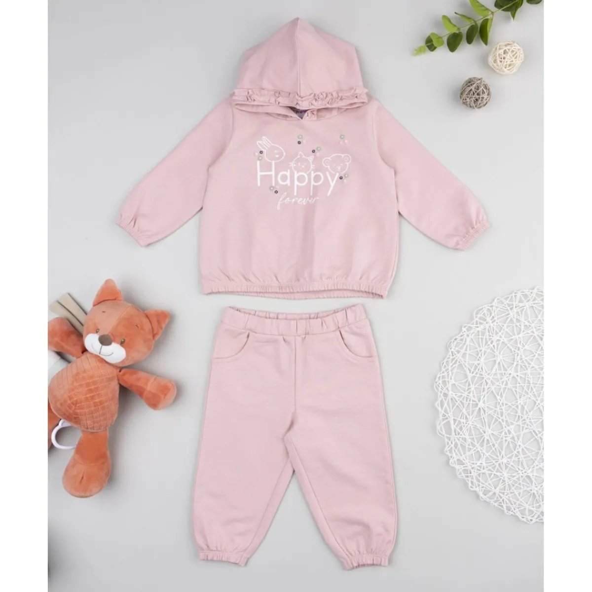 Conjunto jogging niña rosa "happy forever"*Prenatal