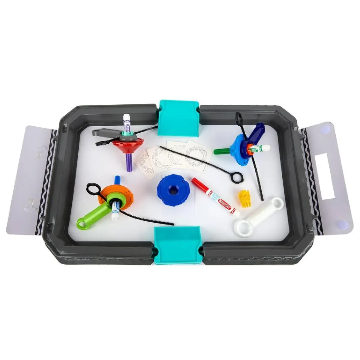 - Colourwhirls Arena de Combate + 4 Pinta Peonzas*CRAYOLA Hot