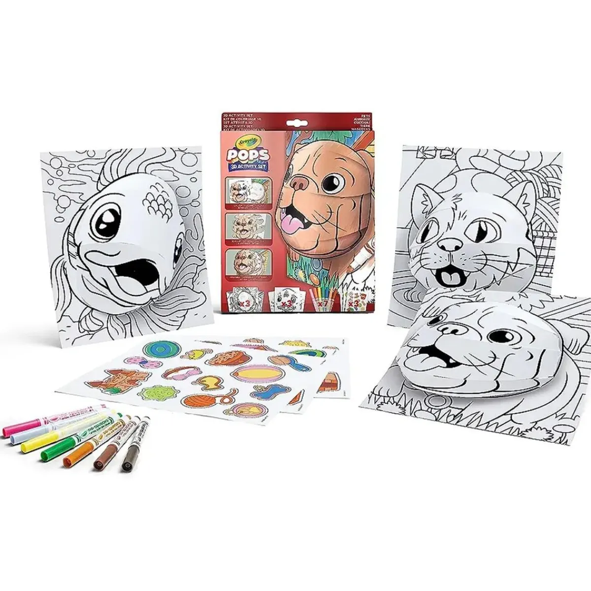 Outlet - Juego de colorear y construir obras de arte tridimensionales con tema de animales domésticos Arte Y Manualidades