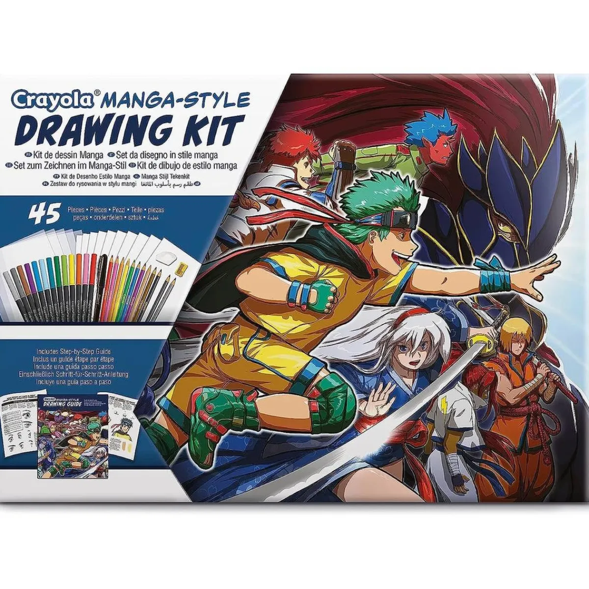 - Kit de dibujo Manga con 45 piezas, actividad creativa y regalo ㅤ*CRAYOLA Best