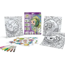 Best - Set de páginas para colorear y construir obras de arte tridimensionales, tema aventuras espaciales Arte Y Manualidades