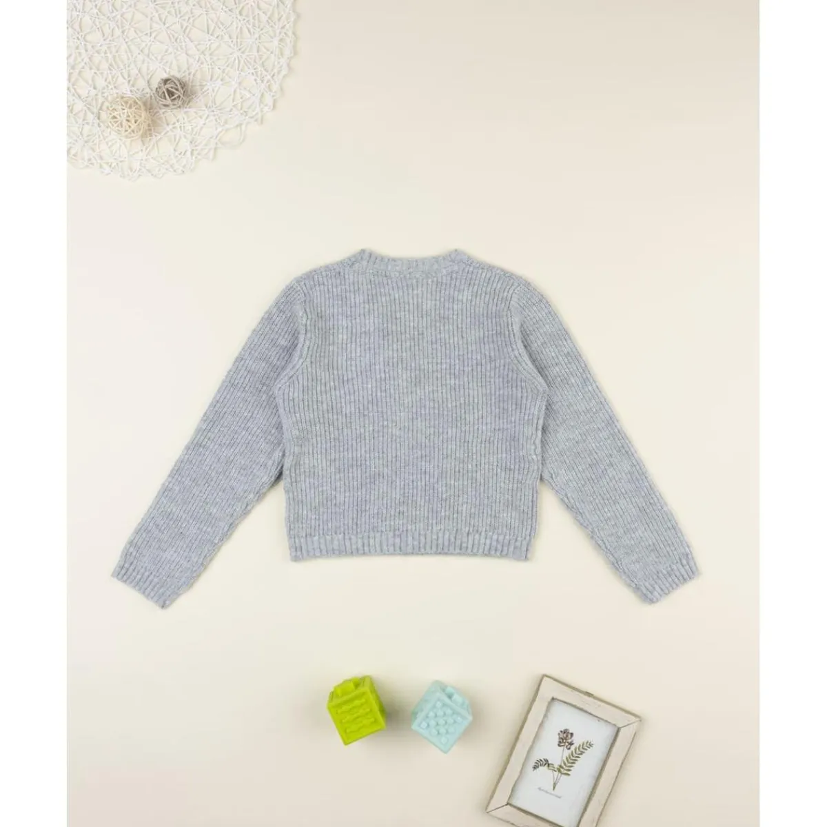 Outlet Cárdigan niña gris con lazo Niña·Niña 2-10 Años|Niña 2-10 Años·Jerséis Y Sudaderas