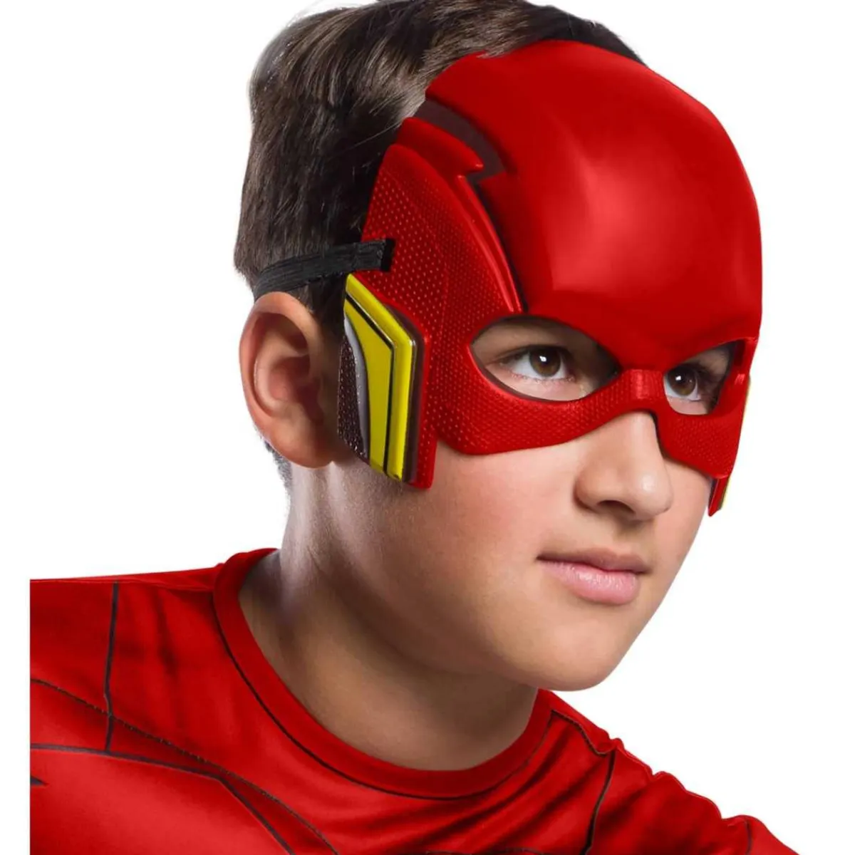 DC Cómics - Disfraz infantil Flash Deluxe, Jumpsuit musculoso y máscara ㅤ*RUBIE'S Online