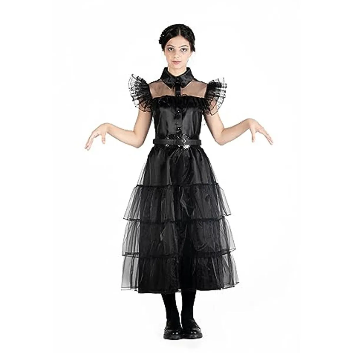 Disfraz de baile Rave'N Dance estilo Wednesday Addams, color negro, talla S ㅤ*TOYS "R" US Online